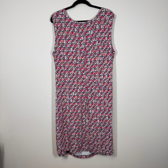 NIC and ZOE Printed Geometric Gathered Side Sleeveless Dress Size 2x - Picture 7 of 11